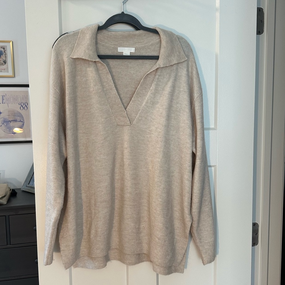 H&M cream oversized sweater